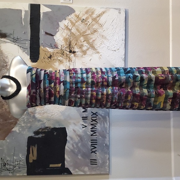 BCBG Maxazria Dharma Dark Iris Combo Maxi Gown - Picture 2 of 14